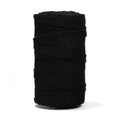 COTTON ROPE ZERO WASTE 2 MM - 3 PLY - BLACK COLOR