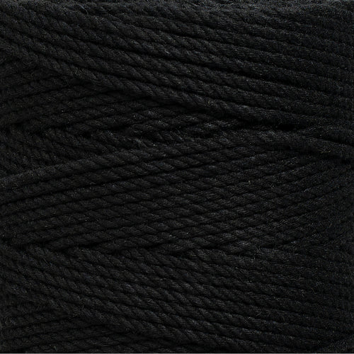 COTTON ROPE ZERO WASTE 2 MM - 3 PLY - BLACK COLOR