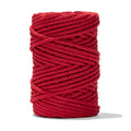 COTTON ROPE ZERO WASTE 5 MM - 3 PLY - RED COLOR