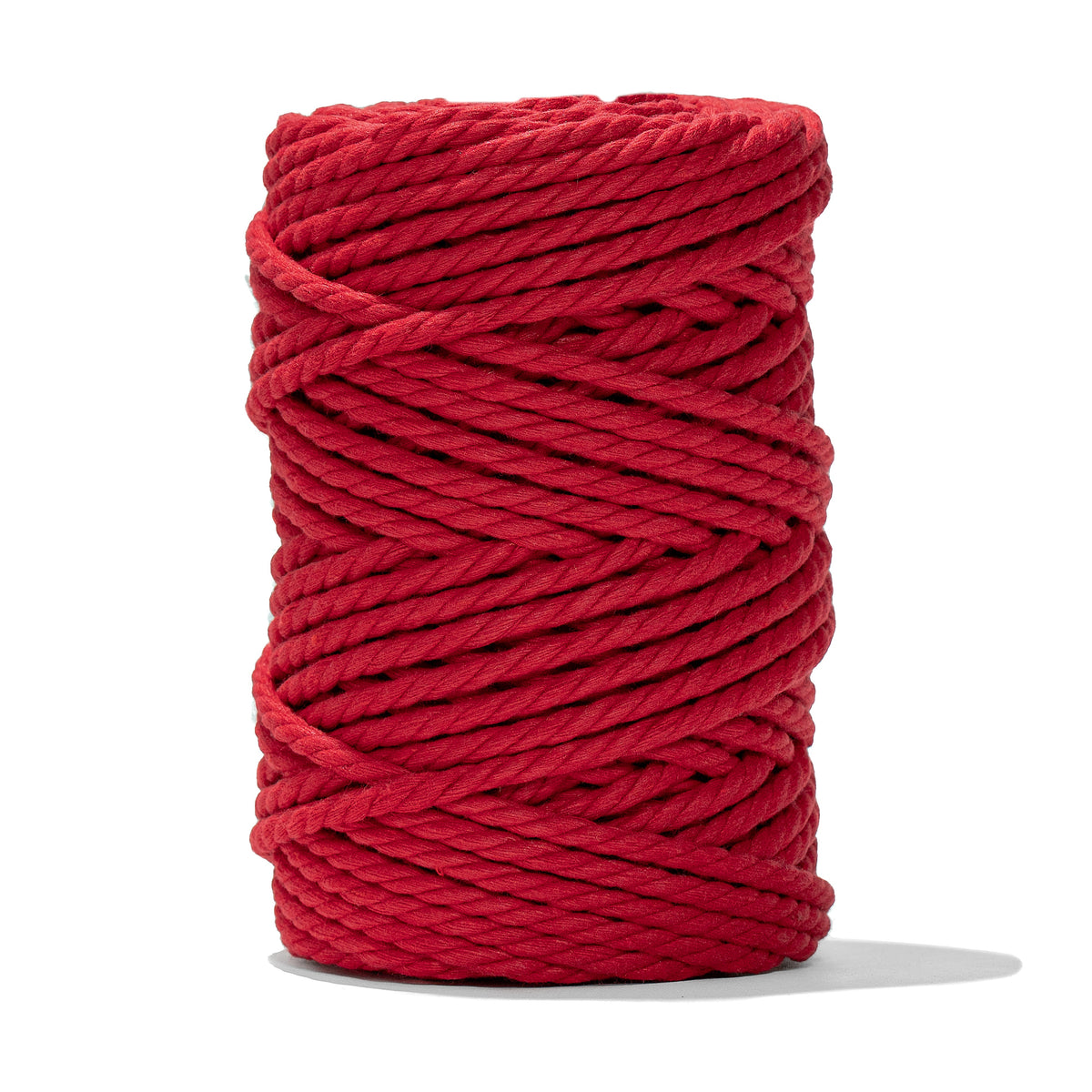 COTTON ROPE ZERO WASTE 5 MM - 3 PLY - RED COLOR