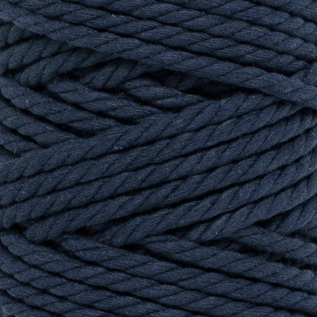 COTTON ROPE ZERO WASTE 5 MM - 3 PLY - NAVY BLUE COLOR