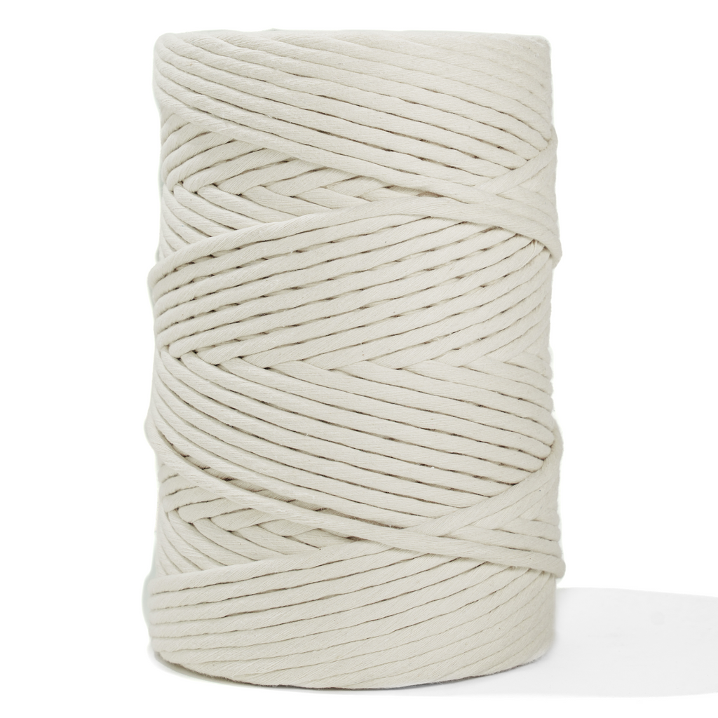 SOFT COTTON CORD ZERO WASTE 6 MM - 1 SINGLE STRAND - NATURAL COLOR