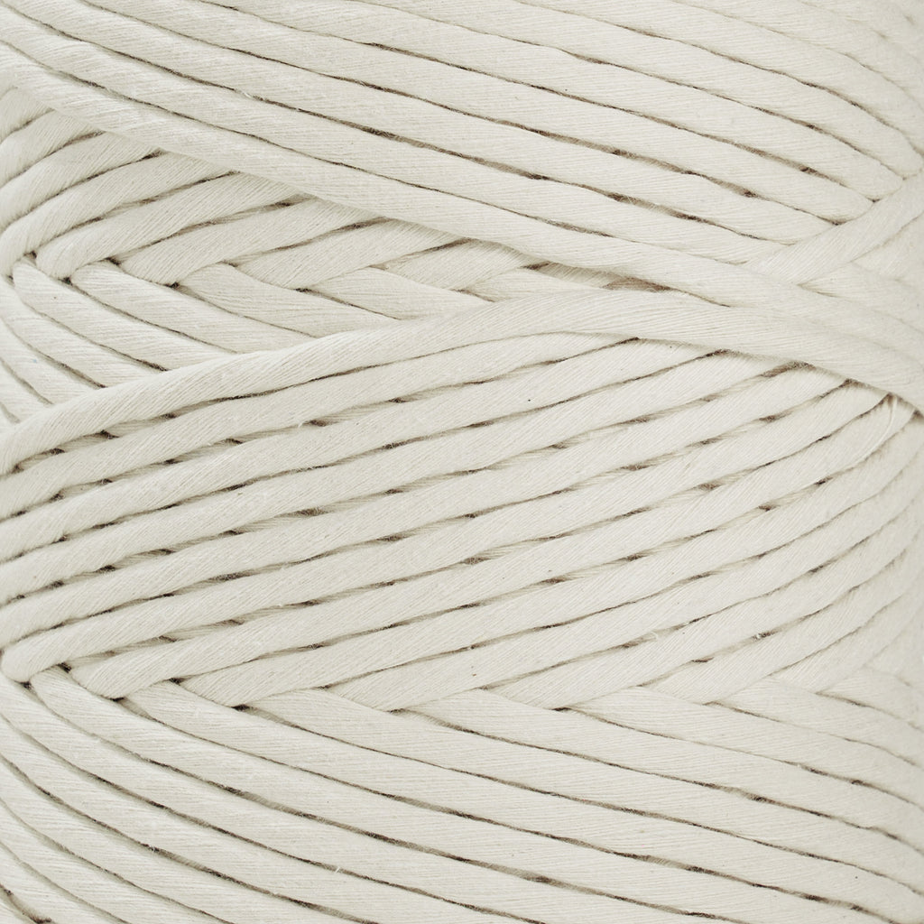 SOFT COTTON CORD ZERO WASTE 6 MM - 1 SINGLE STRAND - NATURAL COLOR